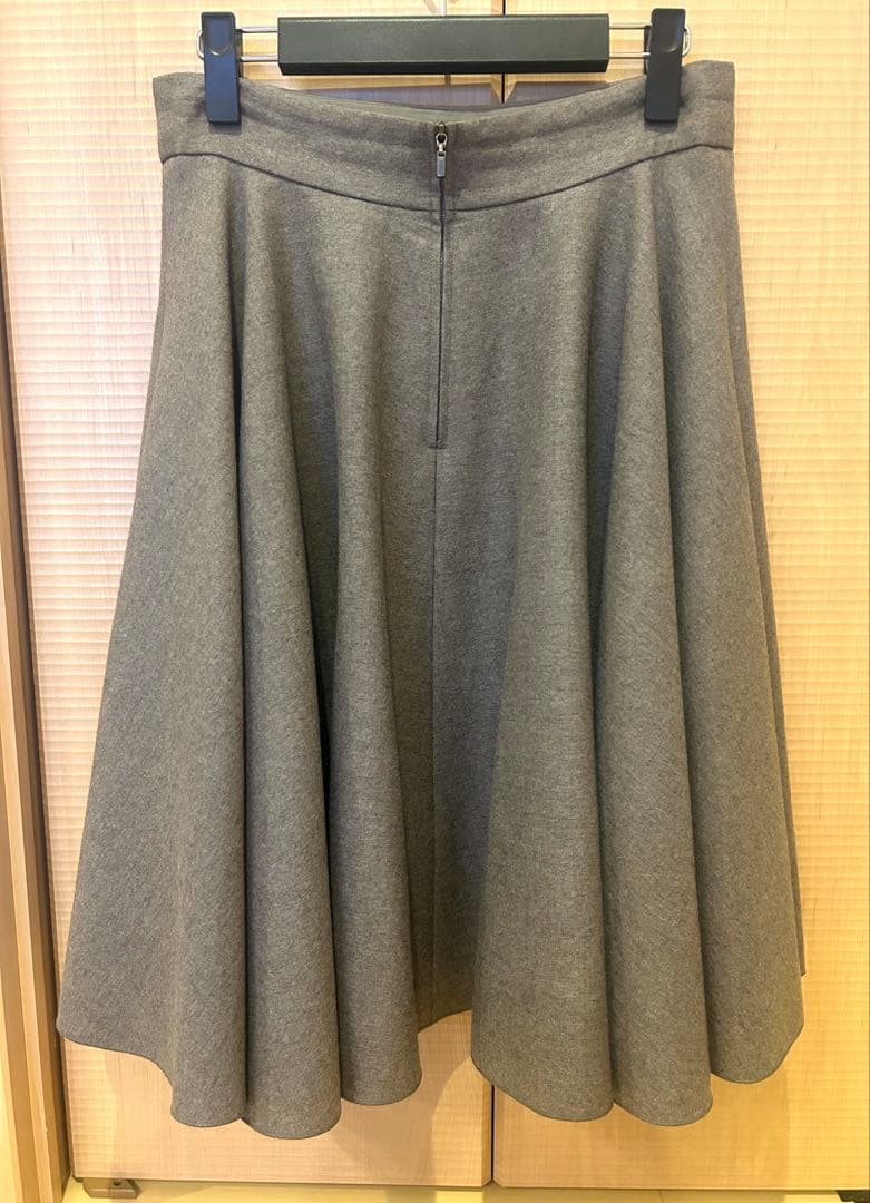 Foxeyフォクシー♡ブティックライン ロゴプレート　ウールスカート42