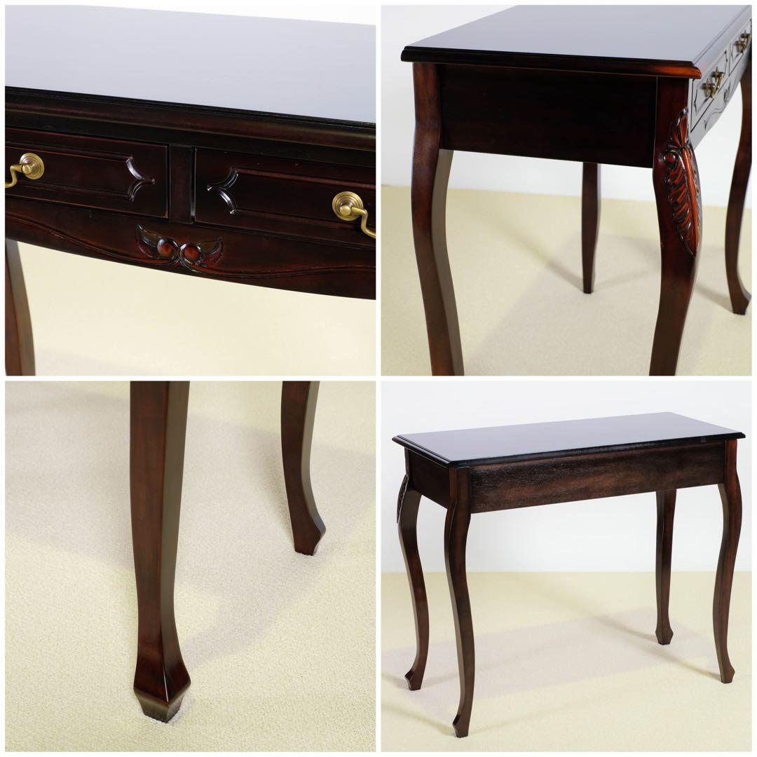 H 新品 コンソールテーブル アジアン 机 デスク サイドテーブル アンティーク