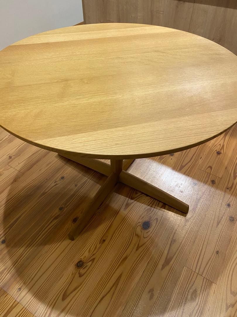 【最終値下げ】HIDA 侭 丸ダイニングテーブル オーク材　100センチ