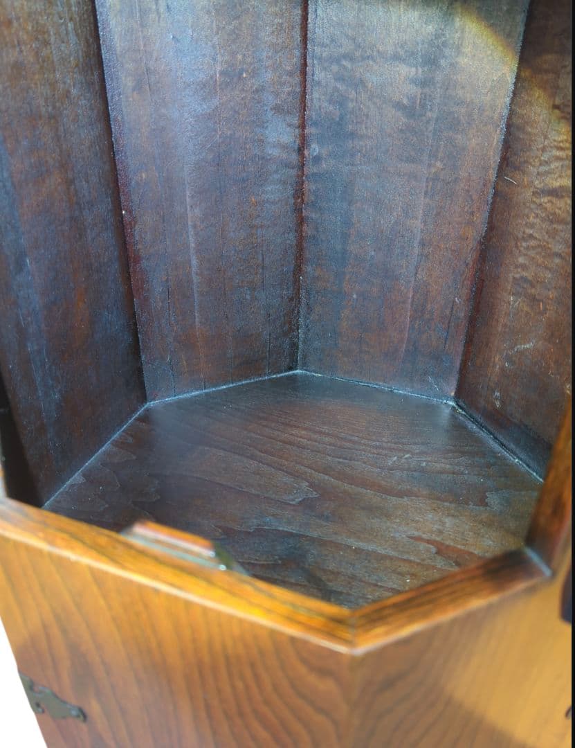 李朝 李朝家具 八角箱 時代物 金具 収納箱 韓国美術 木 木工 木製 帽子入