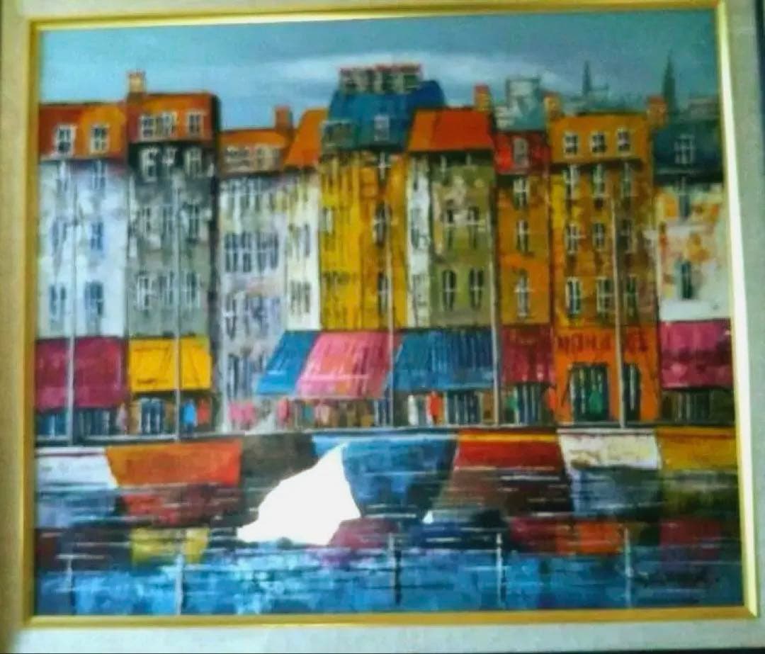 絵画　吉岡貞夫　シェルブール