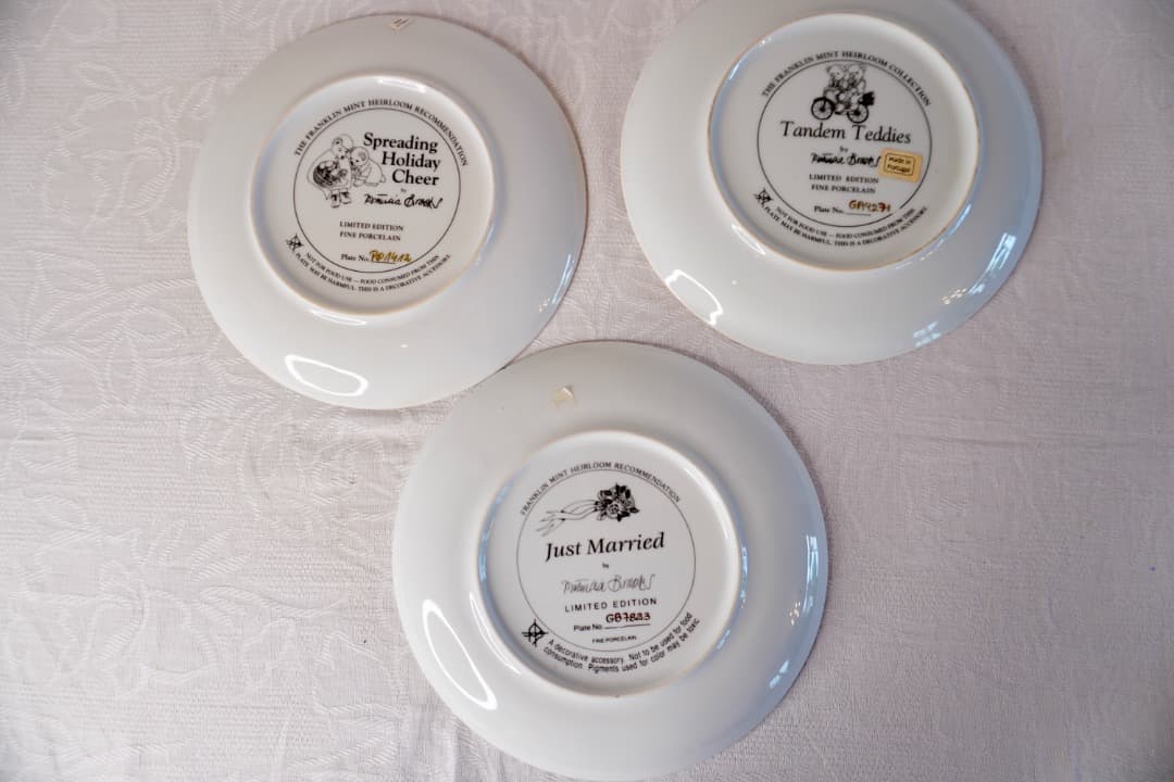 Franklin Mint テディベア 絵皿 3枚セット コレクションプレート