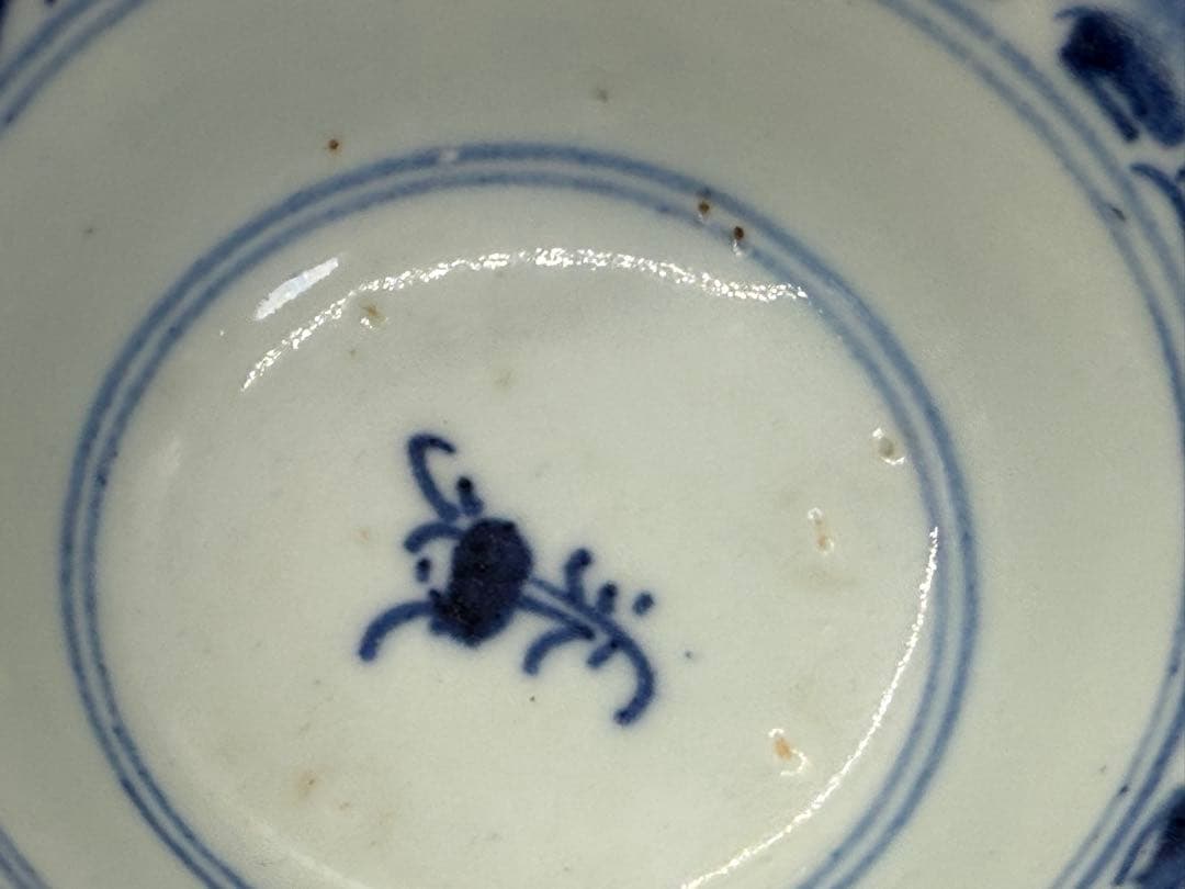 中国　清時代　染付　湯呑み5点　送料込み251112