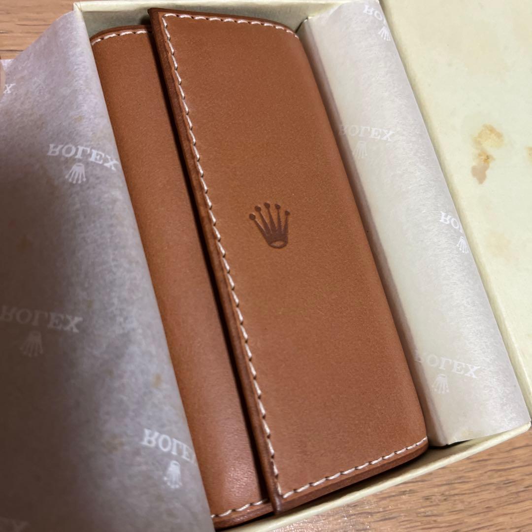ロレックス キーケース 4連キーケース ブラウン レザーROLEX レディース