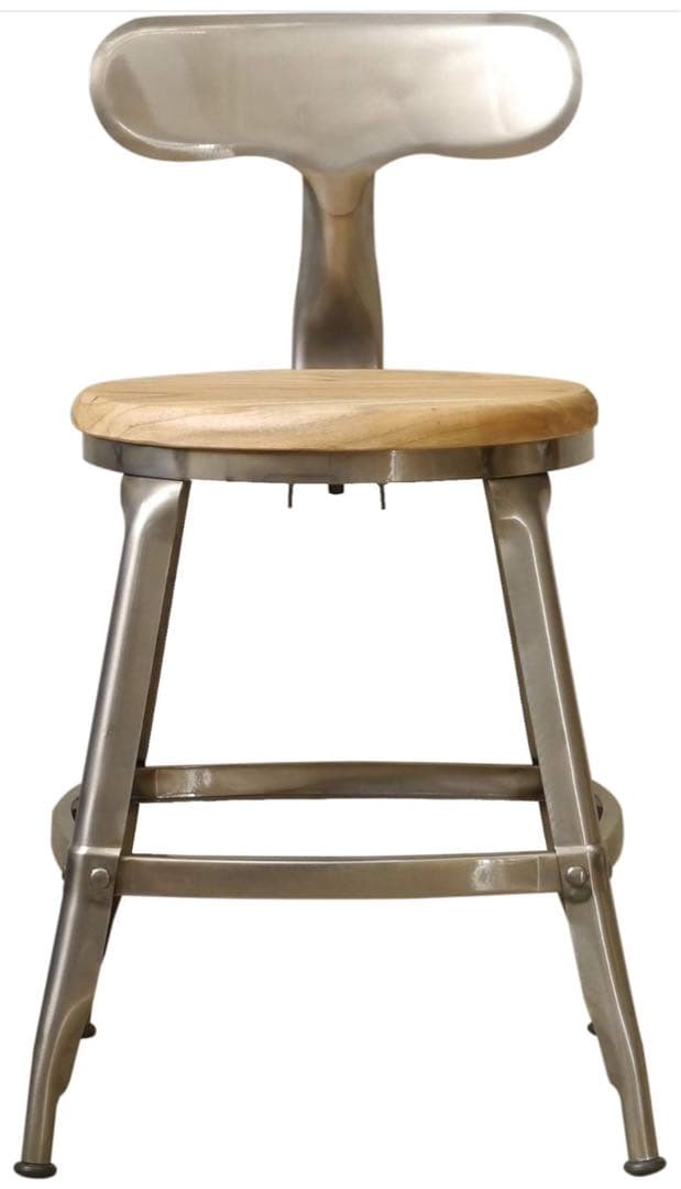 展示品Saleインダストリアルチェア　メタルの鈍色Cool 邪魔にならないサイズ