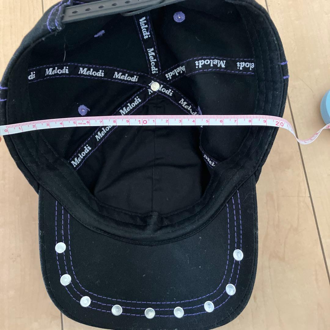 ec melodi 黒 キャップ スタッズ付き