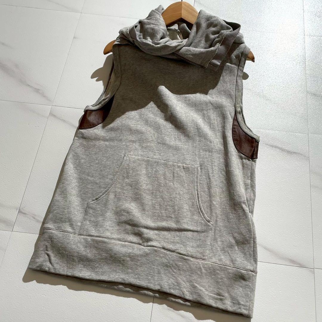 美品✨ DIOR HOMME ノースリーブ パーカー フード付き グレー