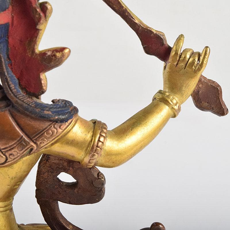 仏教美術　古銅鍍金　チベット仏　仏像　置物　M　R9182