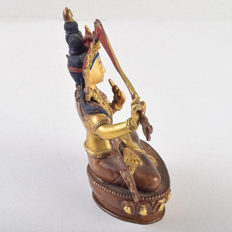 仏教美術　古銅鍍金　チベット仏　仏像　置物　M　R9182