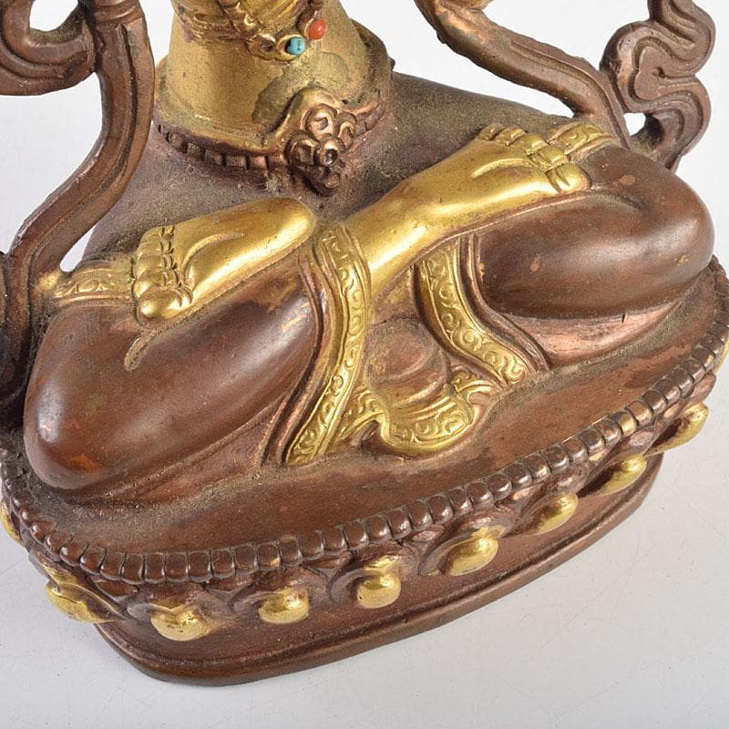 仏教美術　古銅鍍金　チベット仏　仏像　置物　M　R9182