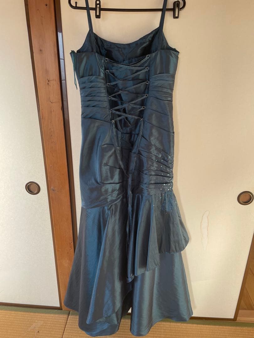 エメ　ダークブルーのマーメイドロングドレス サイズ13