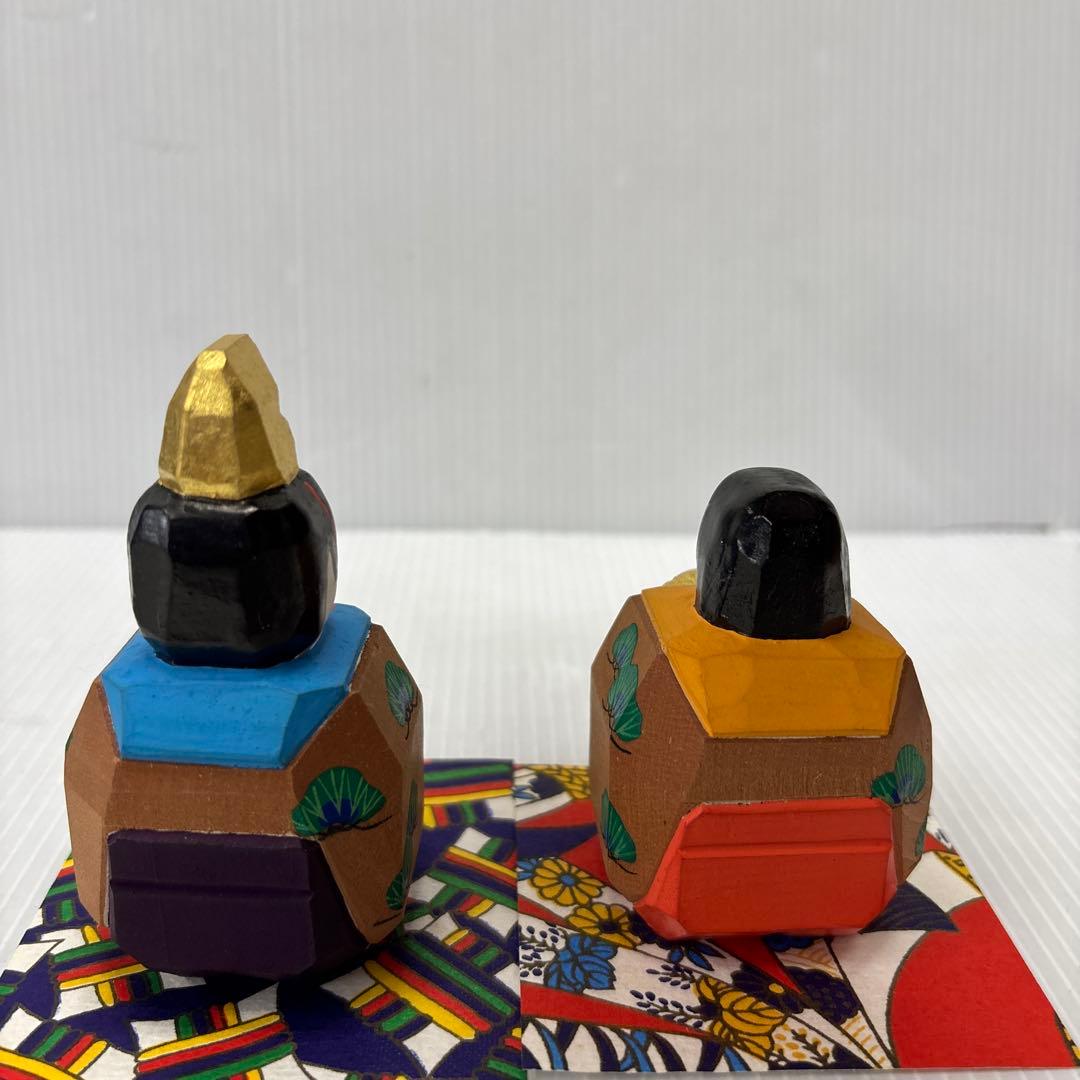 川口神泉 一刀彫 ダルマ雛 奈良一刀彫雛人形