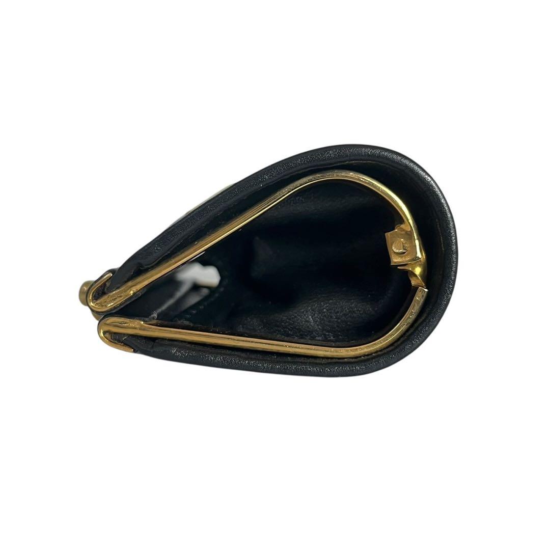 希少✨サンローラン ケース がま口 ヴィンテージ YSL ロゴ ブラック