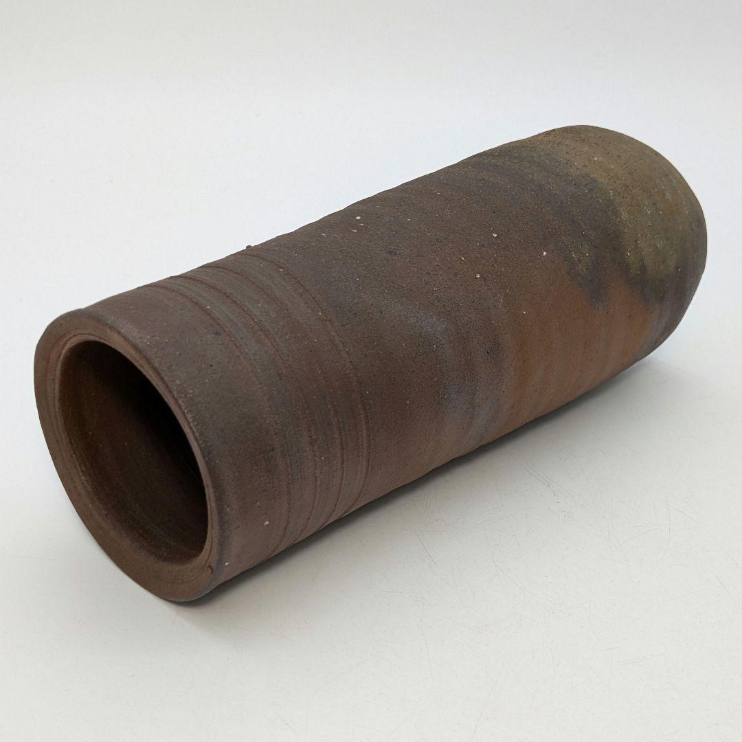 岡山県重要無形文化財 伊勢崎満 備前焼 花生 共箱合布 花入 花瓶 花器 置物