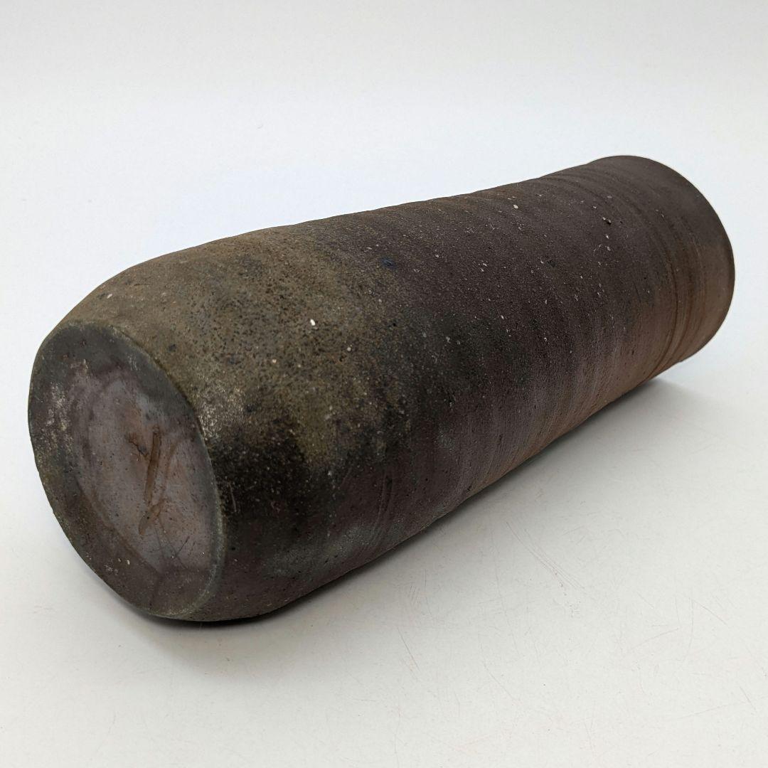 岡山県重要無形文化財 伊勢崎満 備前焼 花生 共箱合布 花入 花瓶 花器 置物