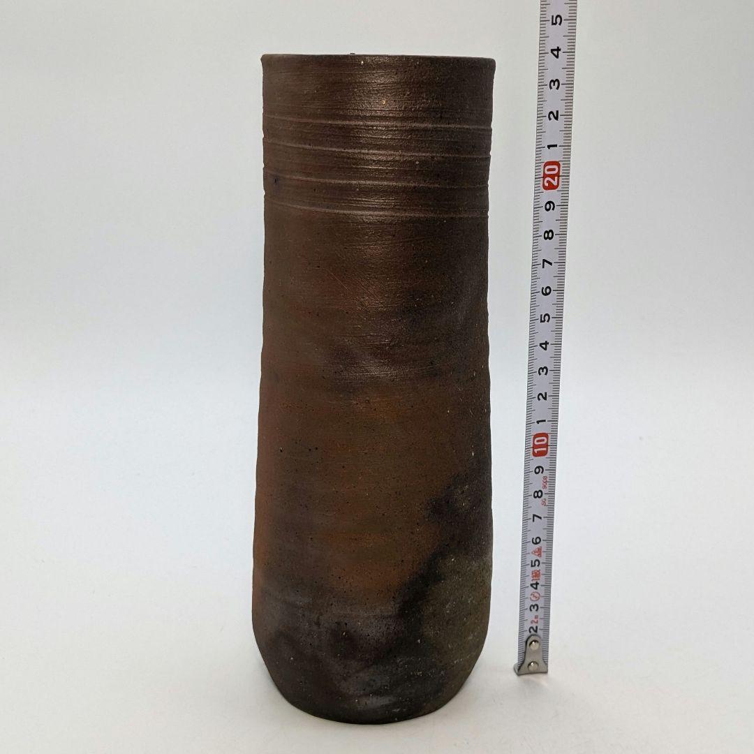 岡山県重要無形文化財 伊勢崎満 備前焼 花生 共箱合布 花入 花瓶 花器 置物