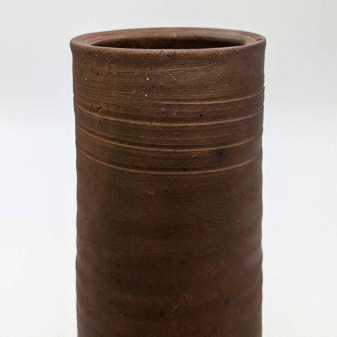 岡山県重要無形文化財 伊勢崎満 備前焼 花生 共箱合布 花入 花瓶 花器 置物