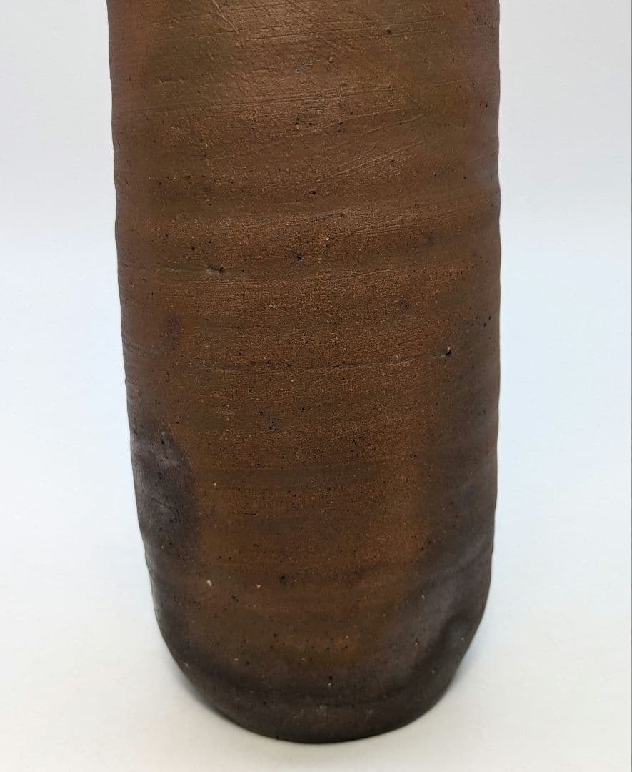 岡山県重要無形文化財 伊勢崎満 備前焼 花生 共箱合布 花入 花瓶 花器 置物