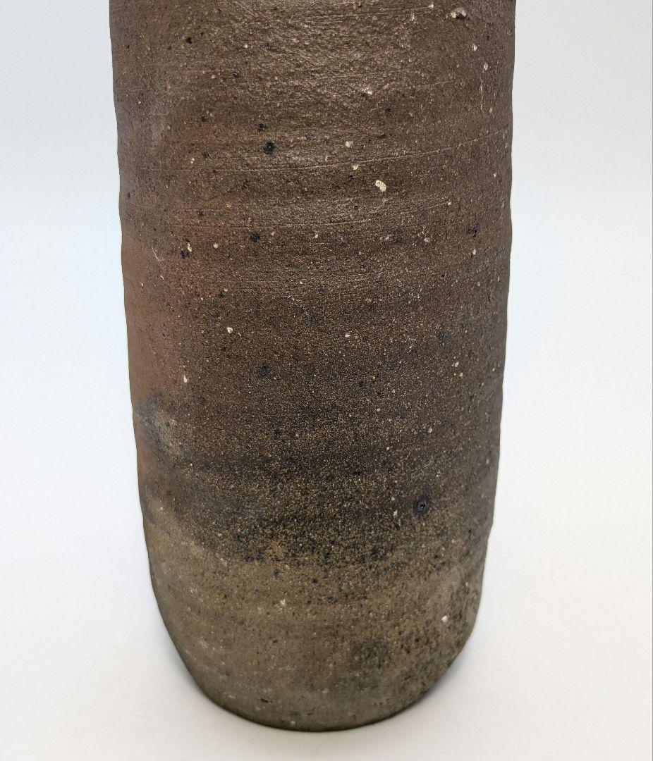 岡山県重要無形文化財 伊勢崎満 備前焼 花生 共箱合布 花入 花瓶 花器 置物