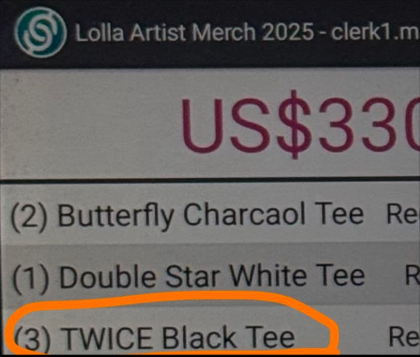 TWICE Lollapalooza 2025 ブラックTシャツ X L 新品