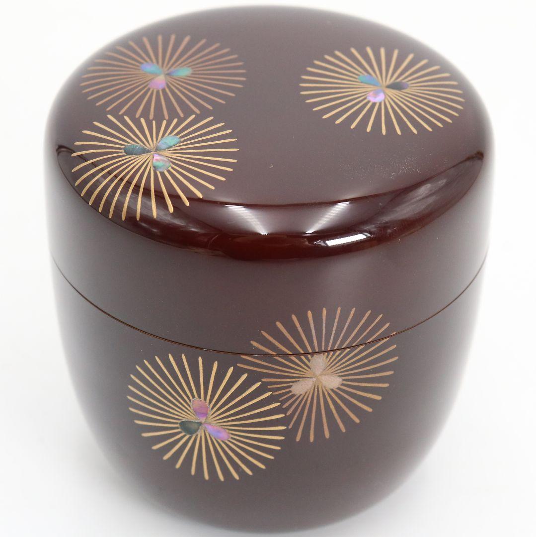 田中宗凌作 唐松 溜塗 中棗 茶道具 共箱　V931