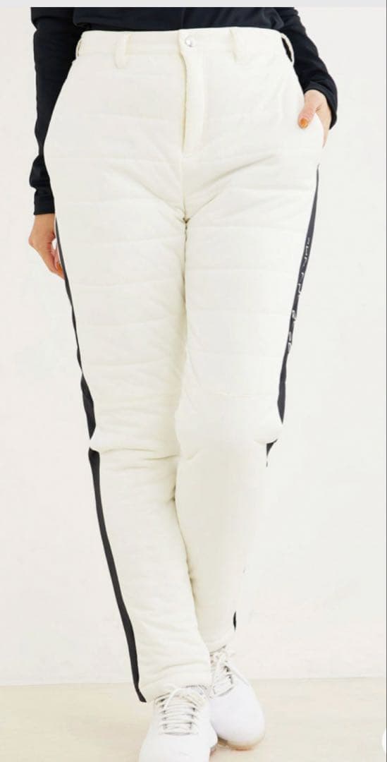 新品タグ付　JUN&ROPE 撥水　中綿パンツ　白　Ｌ　ゴルフ　ジュンアンドロペ