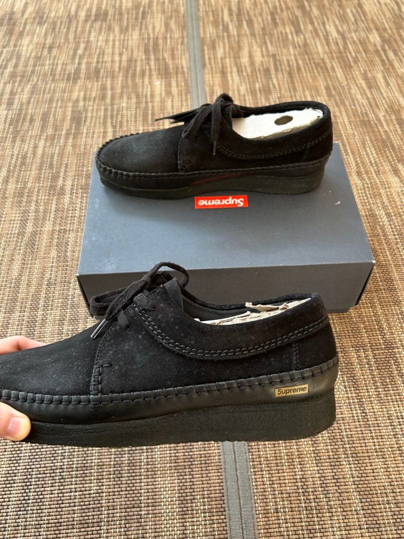 超希少! supreme clarks wallabee 27cm 黒