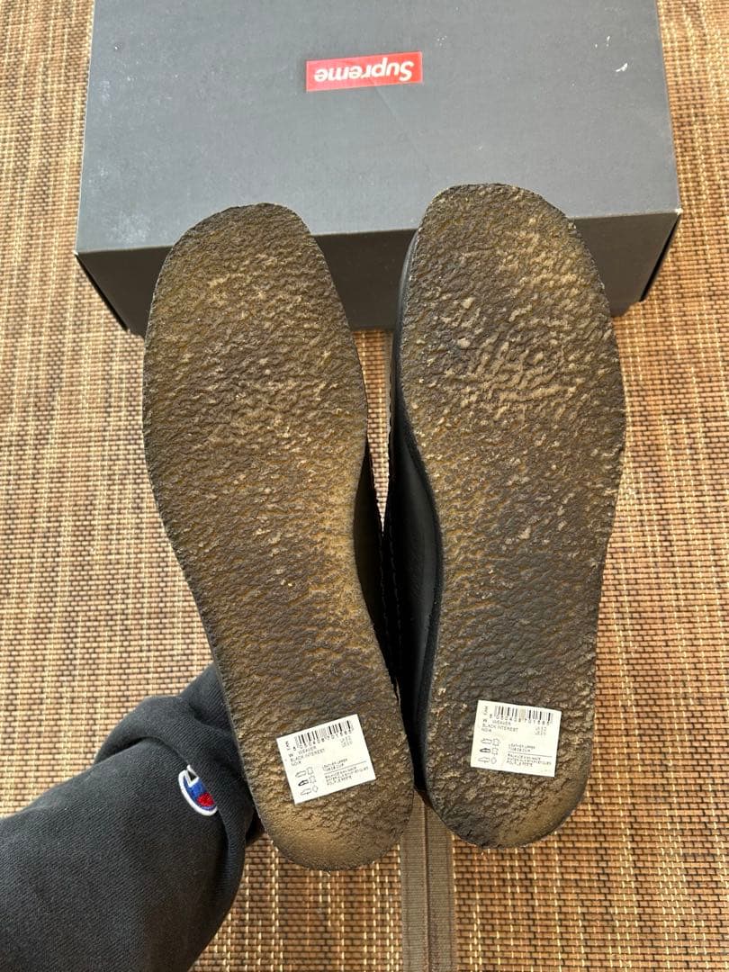 超希少! supreme clarks wallabee 27cm 黒