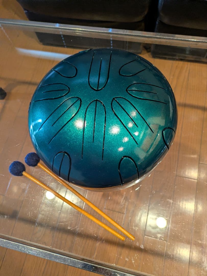 さざなみドラム（小型・444Hz）スティック付き