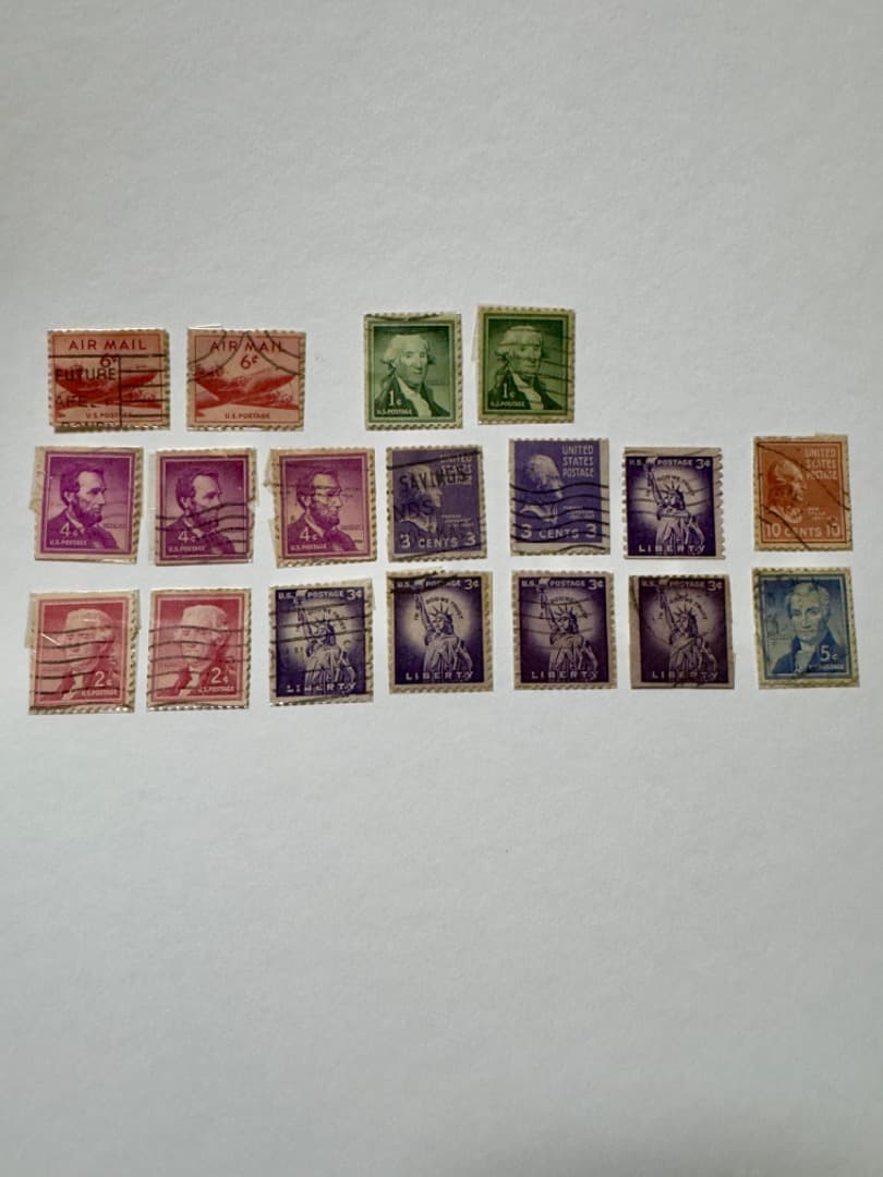 古い アメリカ 切手 18 枚
