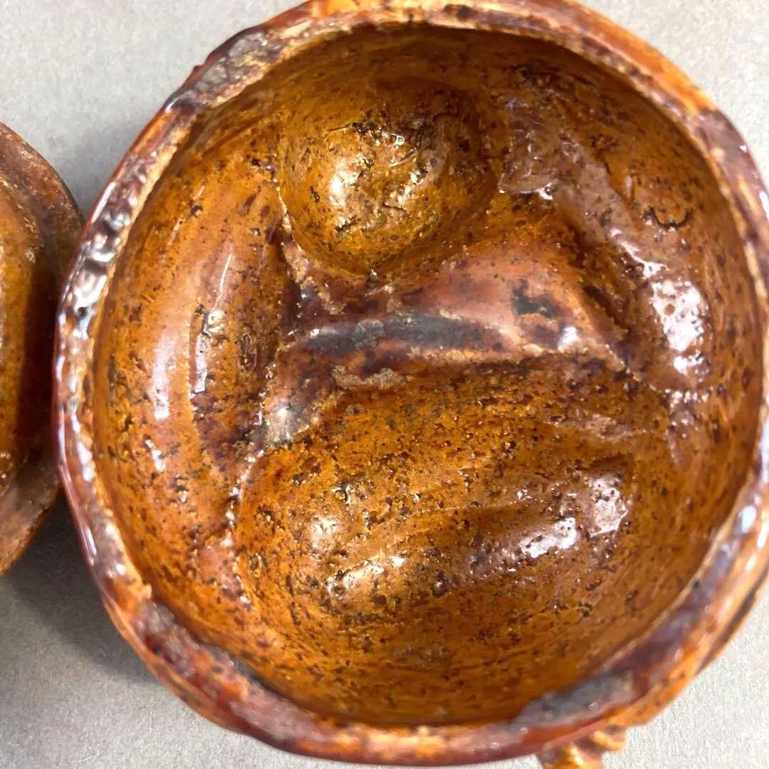 ⭐️茶道具　香合　布袋香合　五代　大樋　造　共箱　S75K