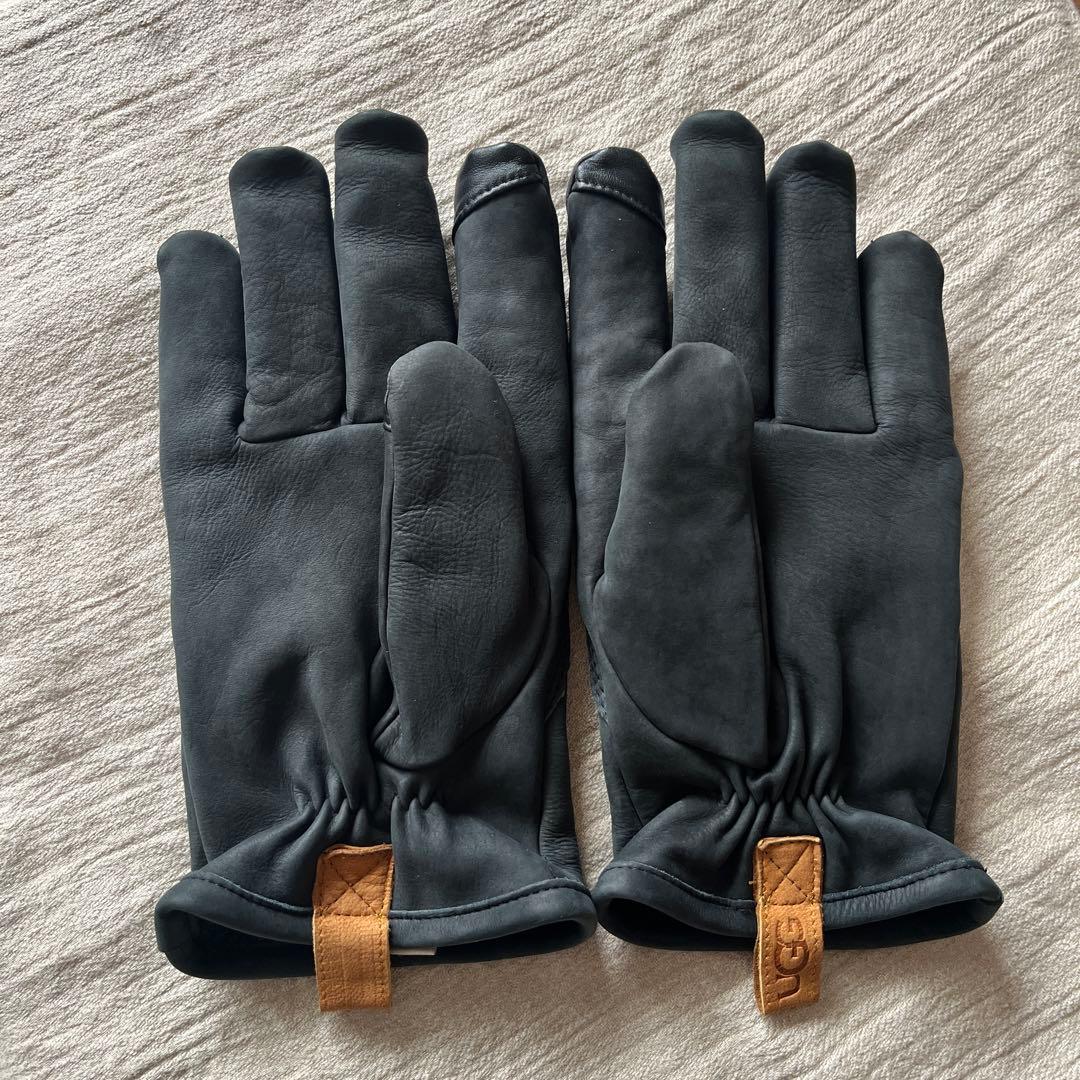 UGGレザー牛革黒手袋　グローブ　Lサイズ