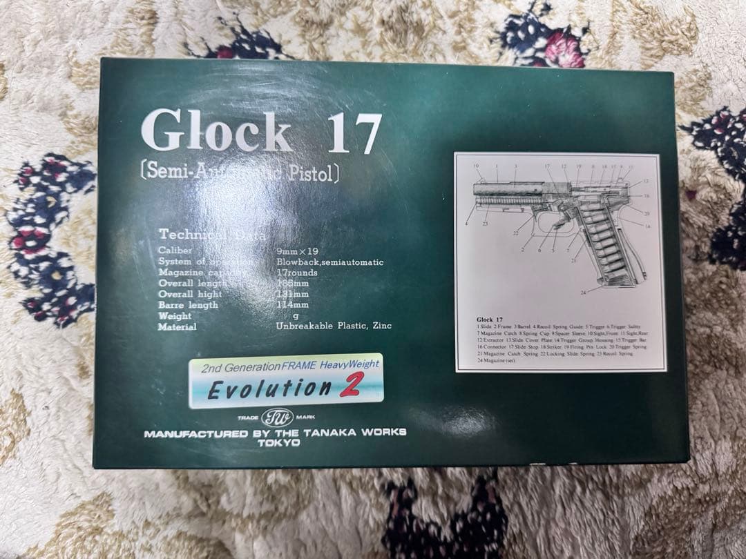 タナカ グロック17 gen2 evo2モデルガン　HW 未使用　未発火