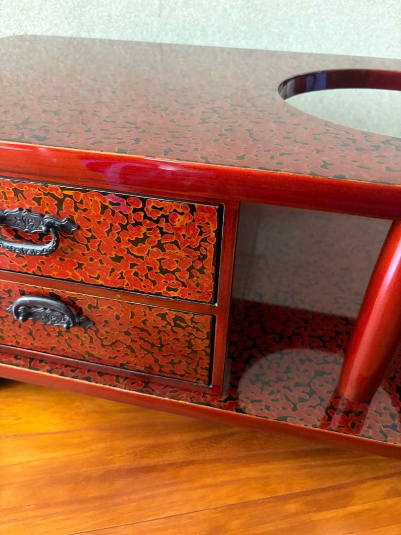 高級&希少！ 昭和レトロ お座敷ワゴン ポットカート 木製座卓 2引き出し付き