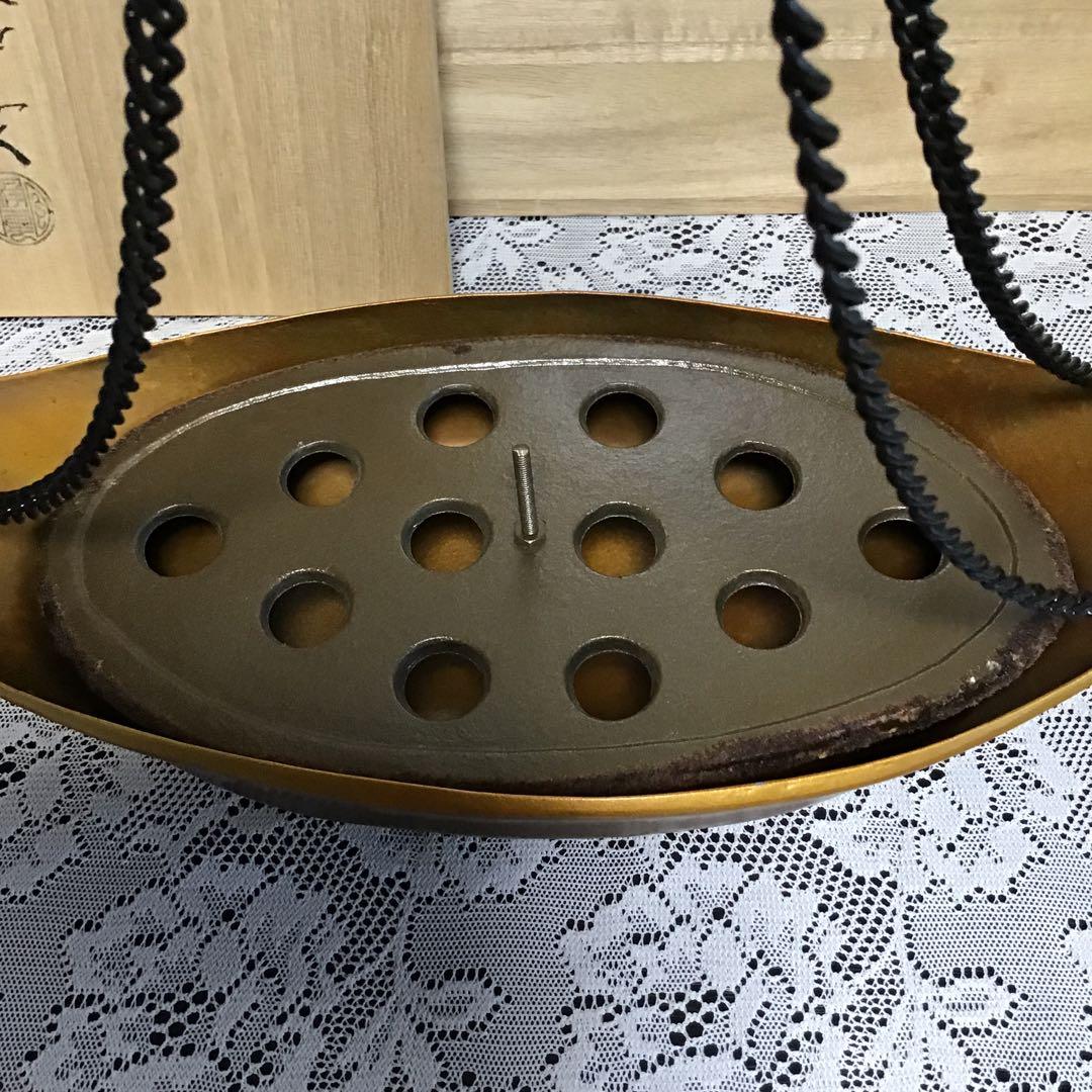 茶道具　唐金　つり船　花入れ　花器　浄雲