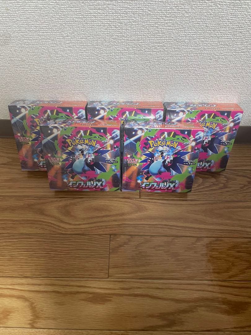 ポケモンカードゲームのMEGA拡張パック インフェルノX BOX 5箱