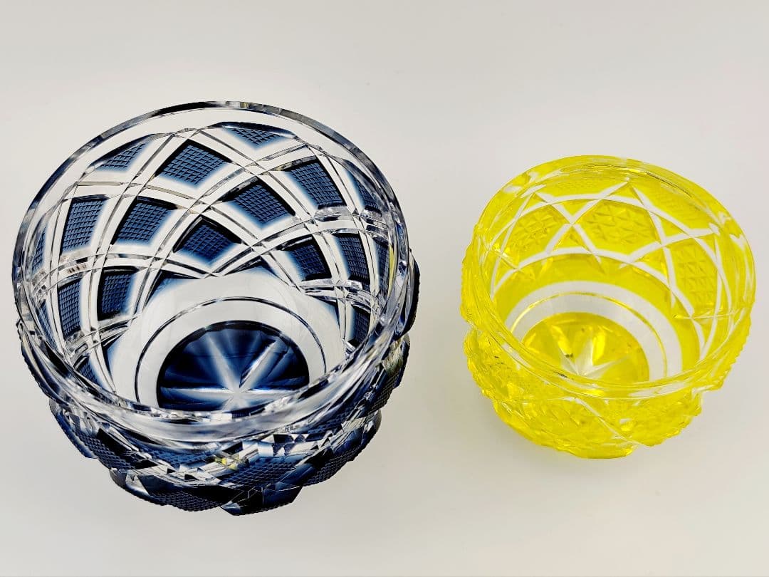 超希少品☆復刻 薩摩切子 碗 松浦正行 美品 完品（切子、江戸切子、薩摩切子）