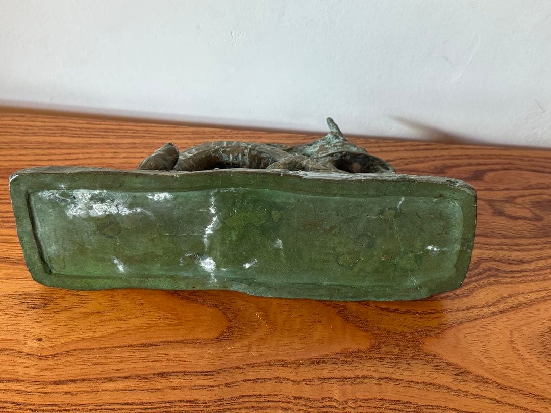 ブロンズ像 龍 彫刻家 北村西望　大型文鎮可