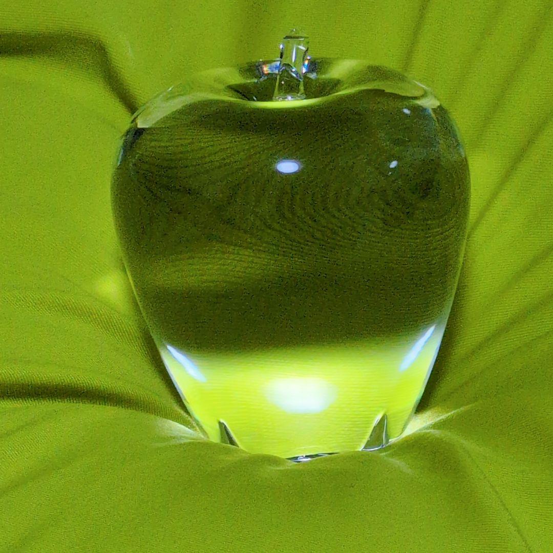 【美品】スチューベン　リンゴ　ガラス　オブジェ　キムタク　クリスタル