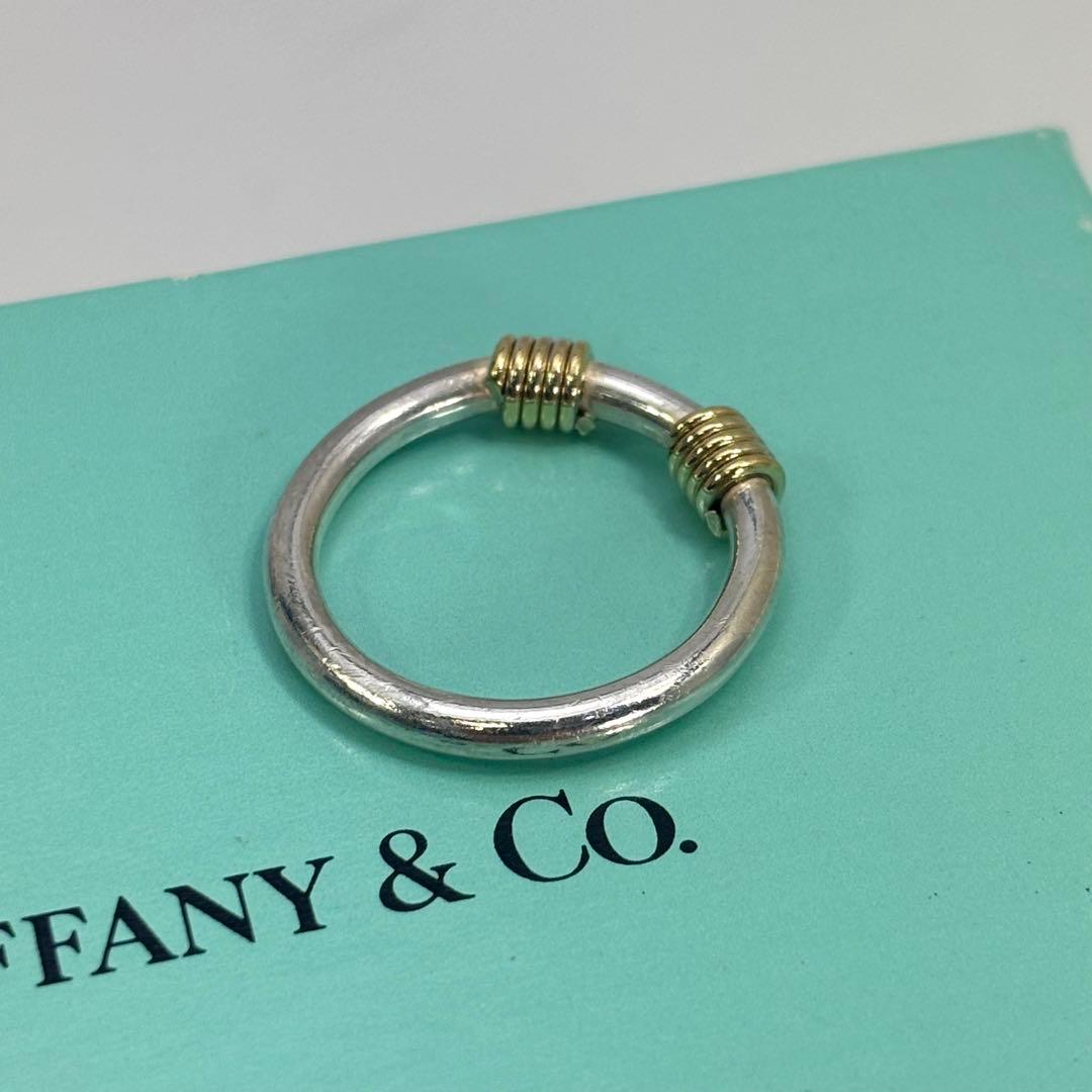 Tiffany & Co. K18 SV バンドウィズ 2ワイヤー リング12号