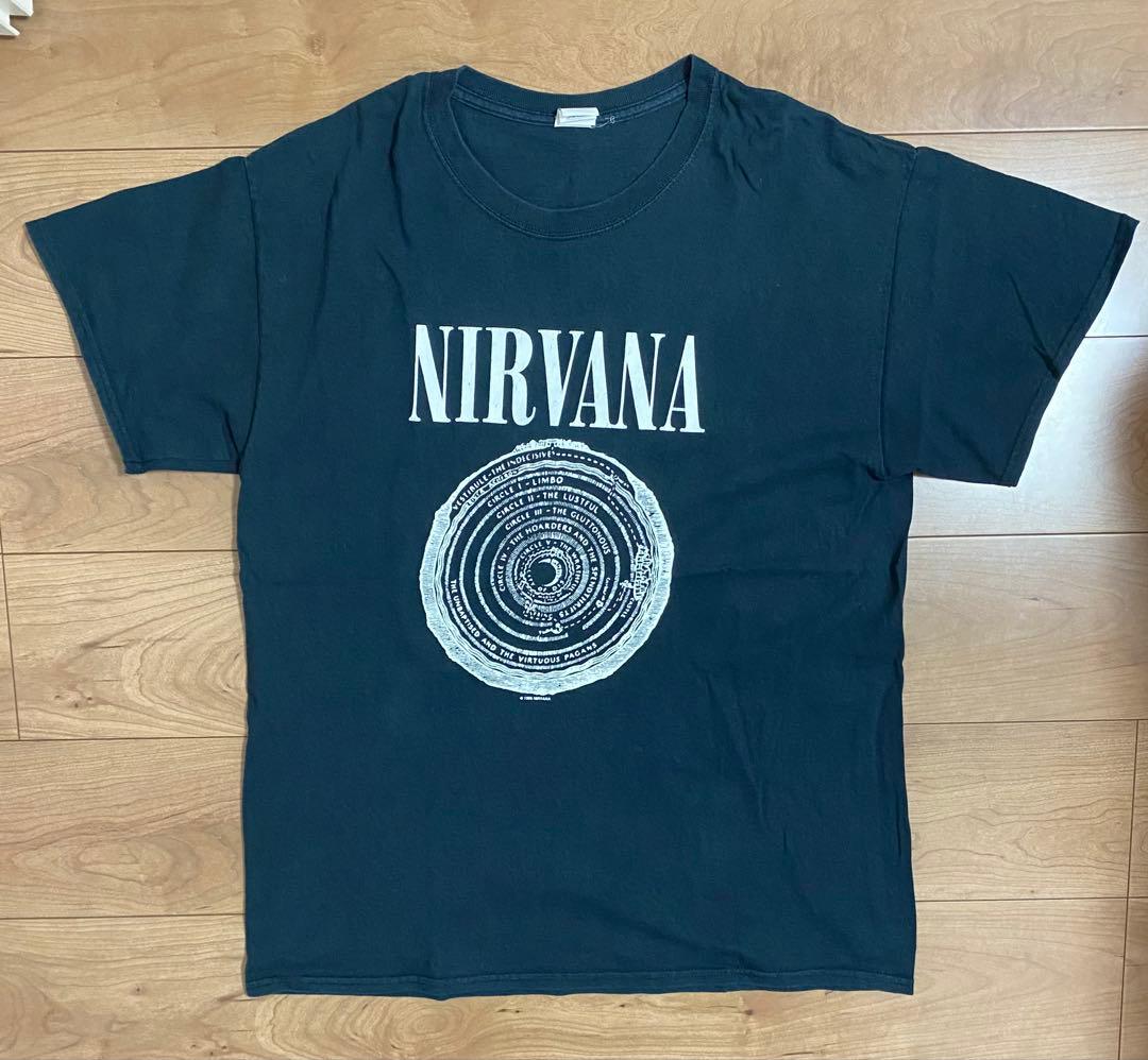 NIRVANA サークルTシャツ 古着 バンT ヴィンT ギルダン コピーライト