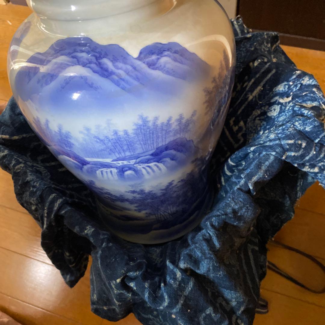 真葛香山　染付　花瓶