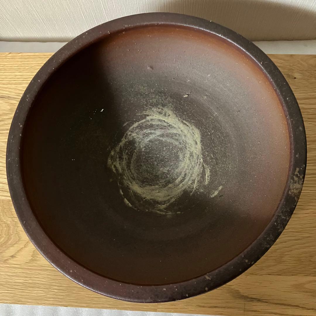 備前焼　水盤　花器　生花　的野求造