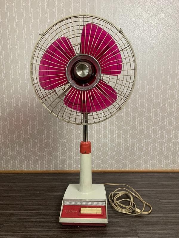 BROTHER ブラザー F30-223 扇風機 ピンク赤レッド 昭和レトロ