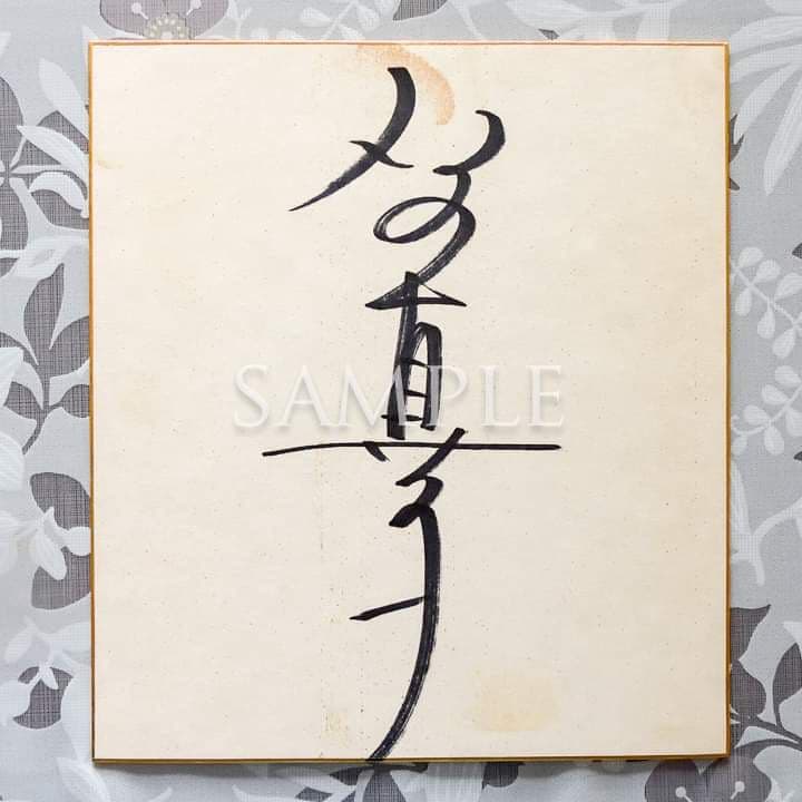 石野真子サイン色紙＆私の首領（ステージ衣装）生写真２枚