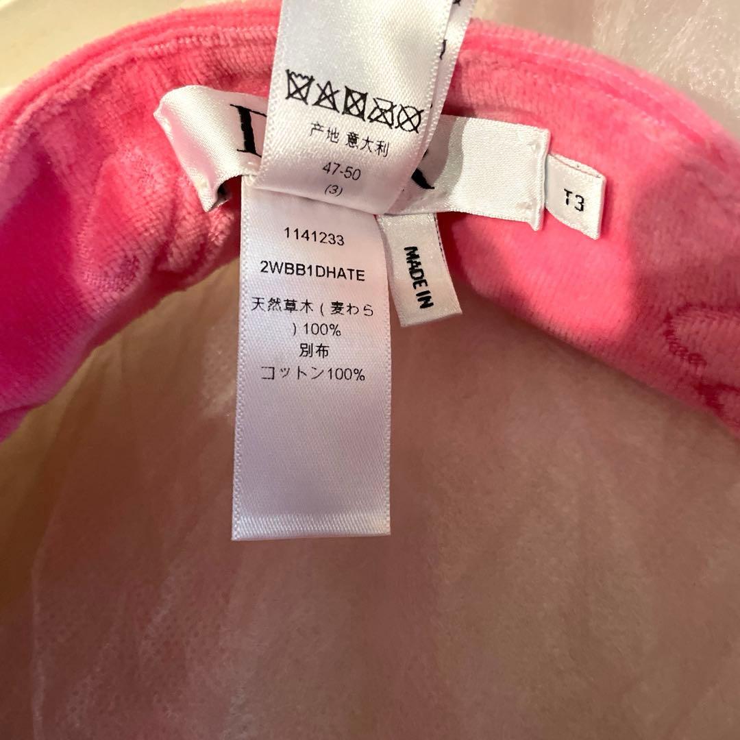 試着のみ　baby DIOR サンバイザー　キャップ帽子　キッズ