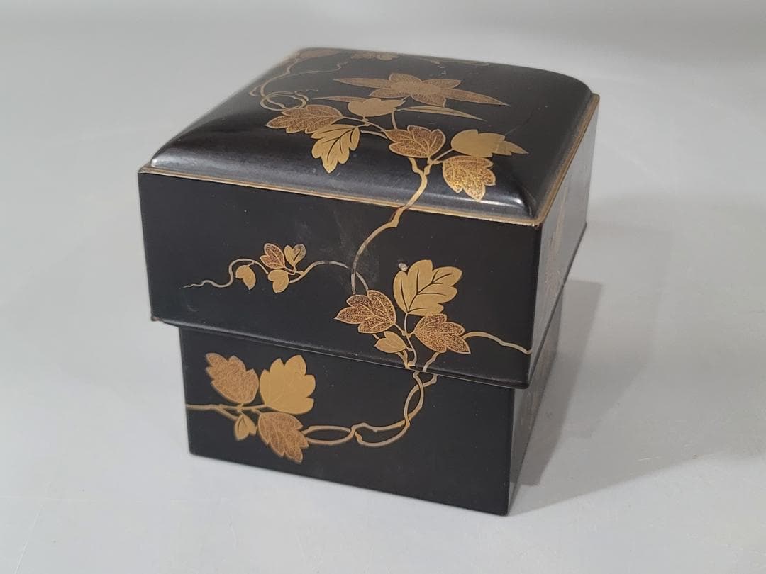 古美術 時代蒔絵 化粧箱 蓋物 DT345