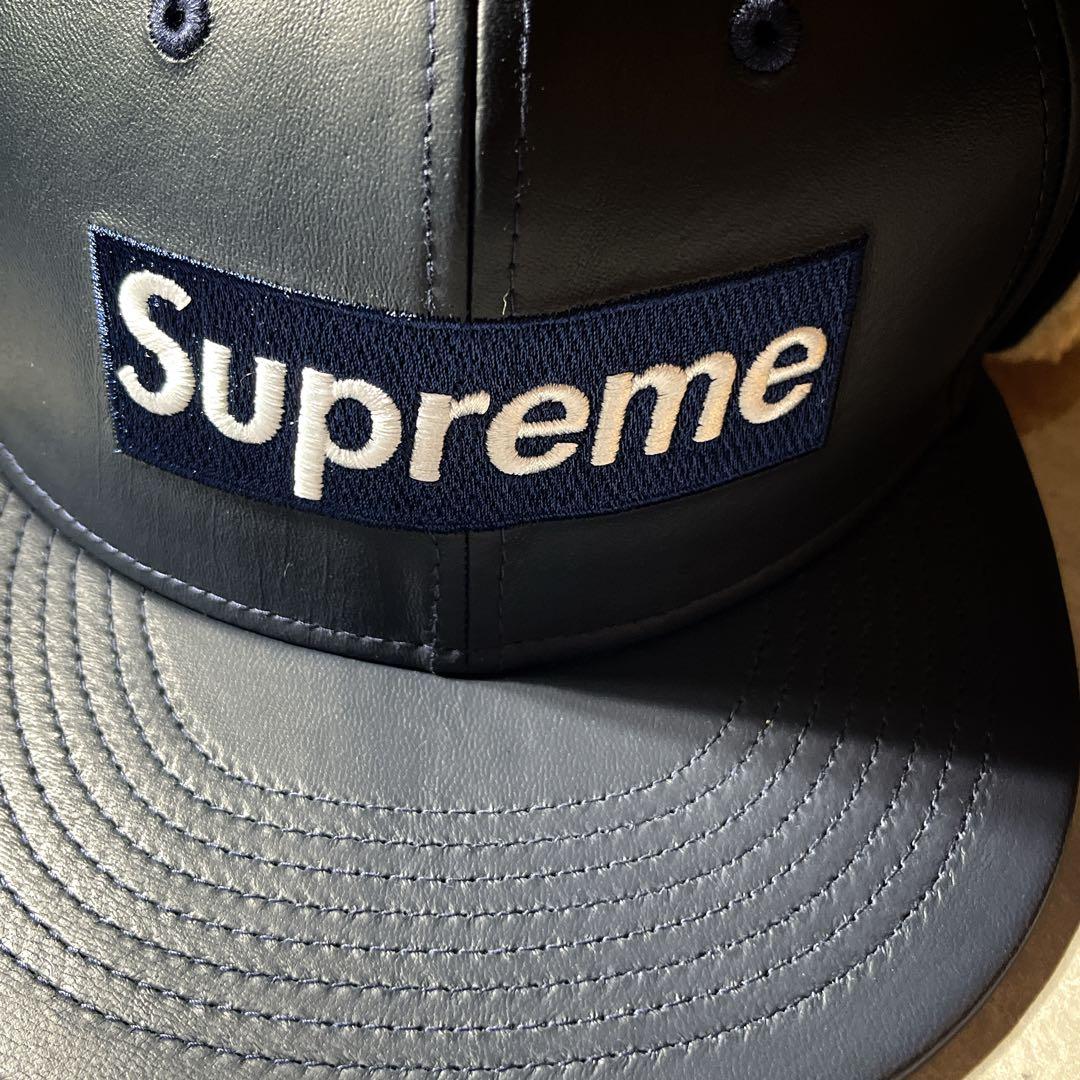 Supreme×NEW ERA Leather Earflap Box Logo