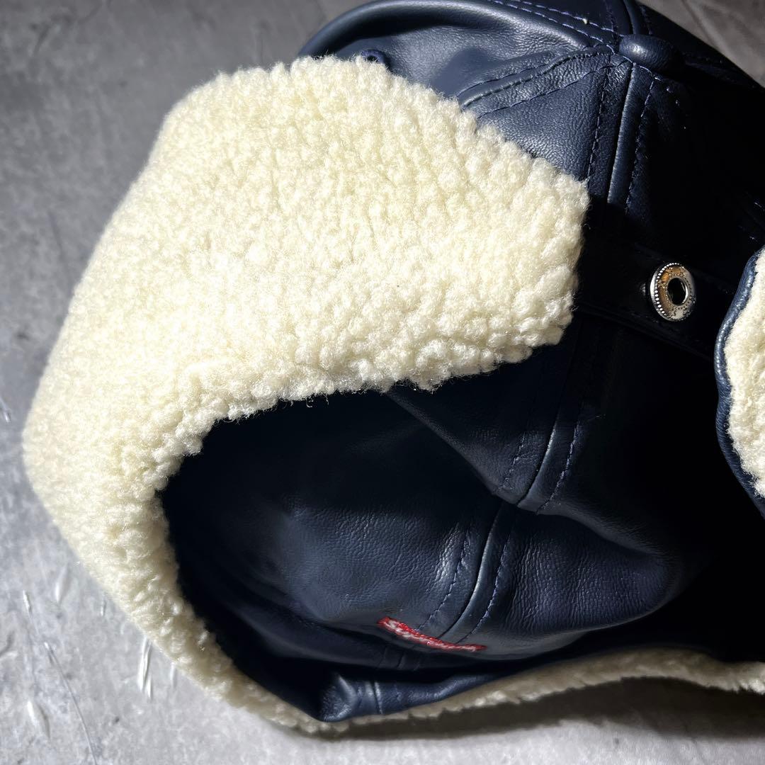 Supreme×NEW ERA Leather Earflap Box Logo