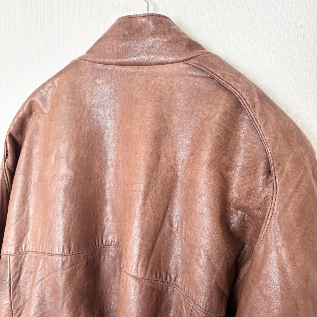 Christian Dior クリスチャンディオール レザージャケット 44 茶